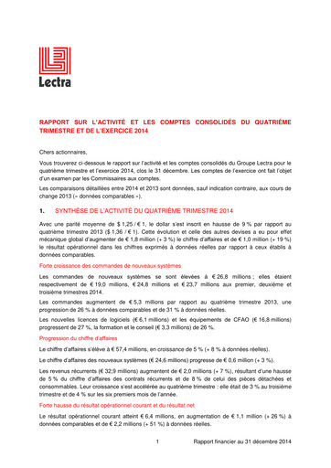 Thumbnail Lectra SA Quarterly Report 2014-q4