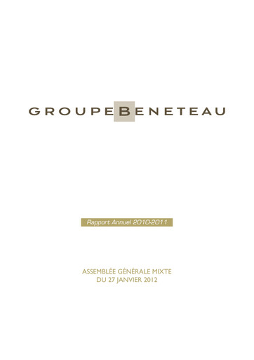 Thumbnail Bénéteau Annual Report 2010-2011