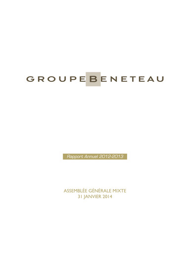Thumbnail Bénéteau Annual Report 2012-2013