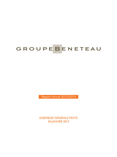 Thumbnail Bénéteau Annual Report 2013-2014
