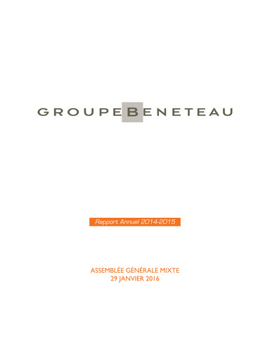 Thumbnail Bénéteau Annual Report 2014-2015