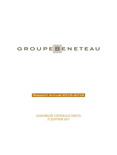 Thumbnail Bénéteau Annual Report 2015-2016