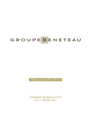 Thumbnail Bénéteau Financial Report 2011-2012