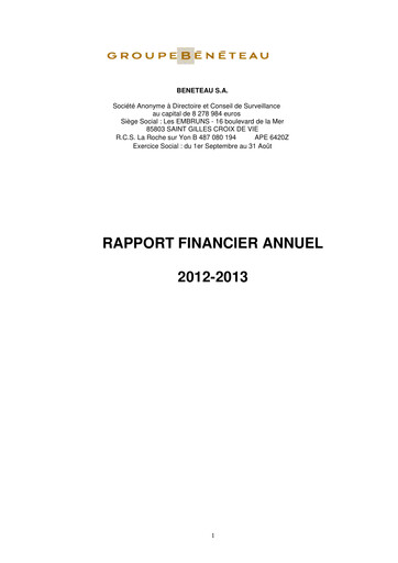 Thumbnail Bénéteau Financial Report 2012-2013