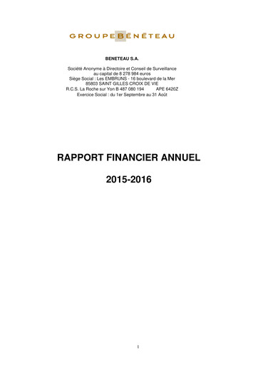 Thumbnail Bénéteau Financial Report 2015-2016