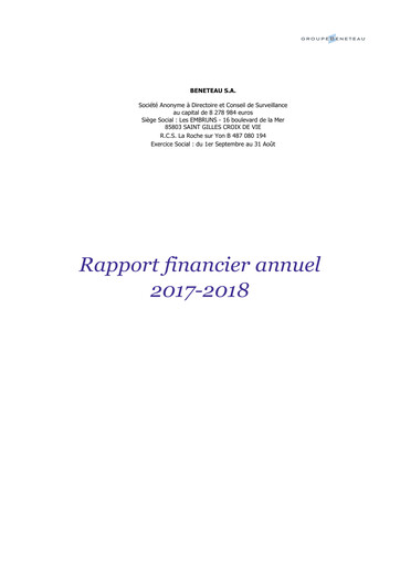 Thumbnail Bénéteau Financial Report 2017-2018
