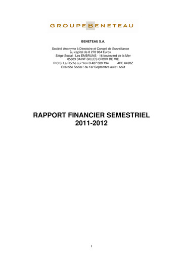 Thumbnail Bénéteau Half-year Report 2011-2012-h1