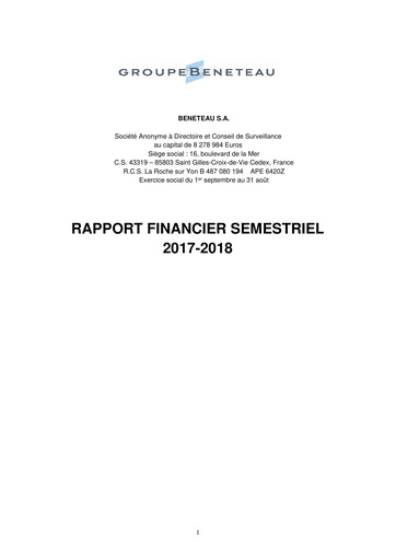 Thumbnail Bénéteau Half-year Report 2017-2018-h1