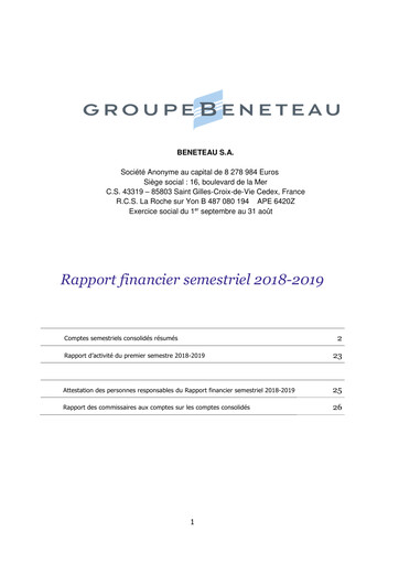 Thumbnail Bénéteau Half-year Report 2018-2019-h1