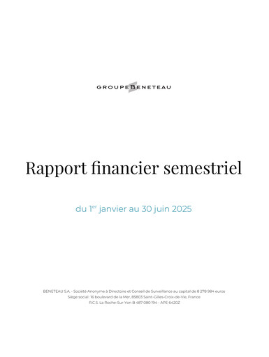 Thumbnail Bénéteau Half-year Report 2025-h1