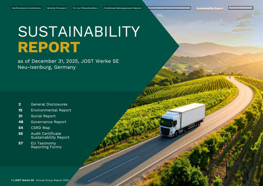 Thumbnail JOST Werke SE Sustainability Report 2025