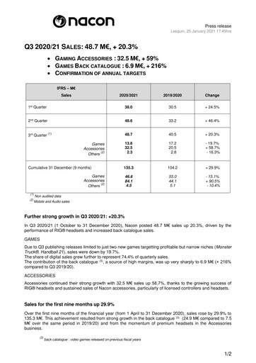 Thumbnail Nacon Quarterly Report 2020-q3