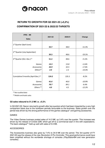 Thumbnail Nacon Quarterly Report 2021-q3