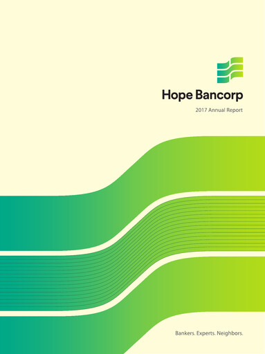 Thumbnail Hope Bancorp Annual Report 2017
