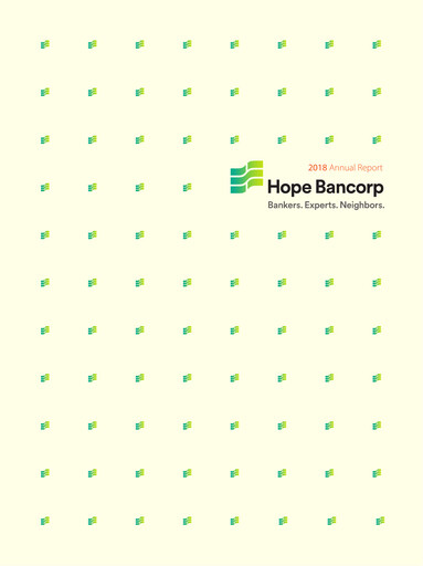 Thumbnail Hope Bancorp Annual Report 2018