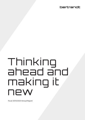 Thumbnail Bertrandt Annual Report 2019-2020