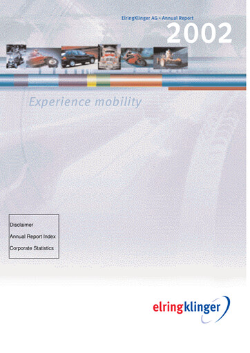 Miniature ElringKlinger Rapport annuel 2002