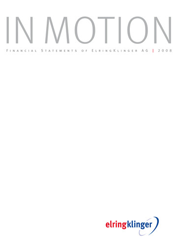 Miniature ElringKlinger Bilan financier 2008