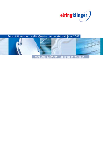 Thumbnail ElringKlinger Half-year Report 2007-h1