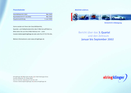 Thumbnail ElringKlinger Quarterly Report 2002-q3