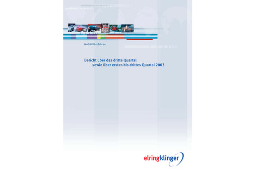 Thumbnail ElringKlinger Quarterly Report 2003-q3