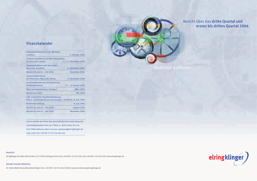 Thumbnail ElringKlinger Quarterly Report 2004-q3