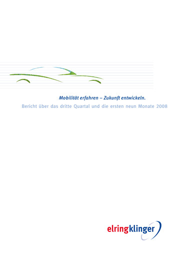 Thumbnail ElringKlinger Quarterly Report 2008-q3