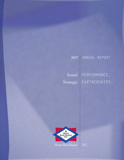 Thumbnail Home BancShares
 Annual Report 2007