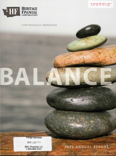 Thumbnail Heritage Financial Annual Report 2007