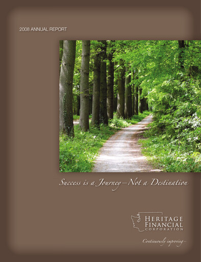 Thumbnail Heritage Financial Annual Report 2008