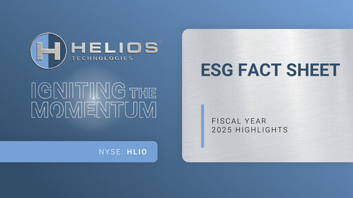Miniature Helios Technologies Rapport ESG 2025