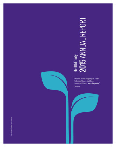 Thumbnail HealthEquity Annual Report 2015
