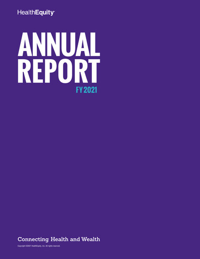 Thumbnail HealthEquity Annual Report 2021