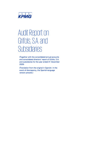 Thumbnail Grifols Financial Statement 2020