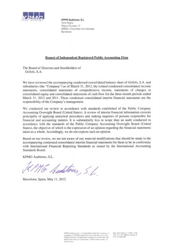 Thumbnail Grifols Quarterly Report 2012-q1