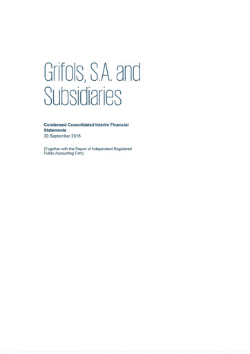 Thumbnail Grifols Quarterly Report 2016-q3