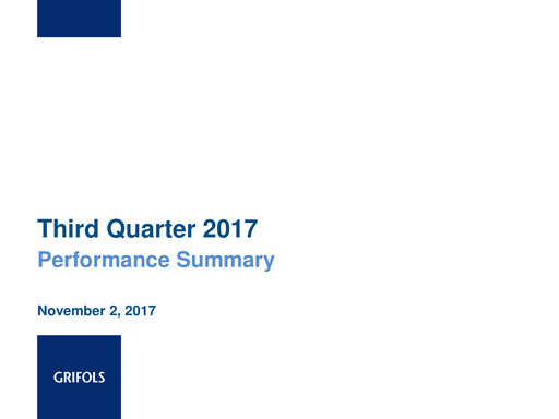 Vorschaubild Grifols Quartalsbericht 2017-q3