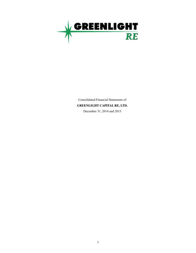 Thumbnail Greenlight Re Financial Statement 2014
