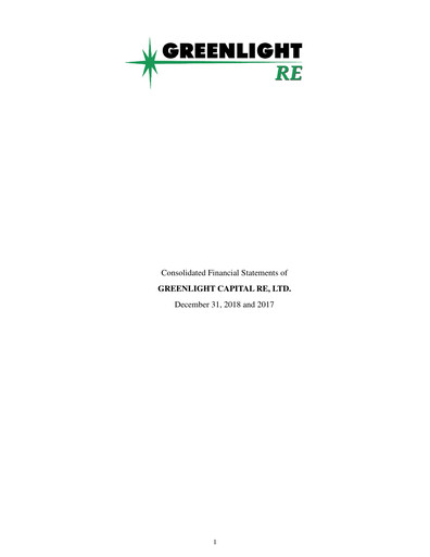 Thumbnail Greenlight Re Financial Statement 2018