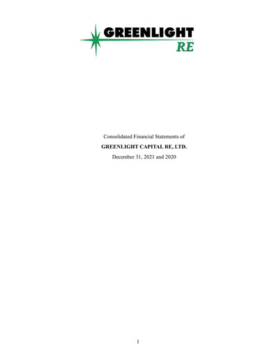 Thumbnail Greenlight Re Financial Statement 2021