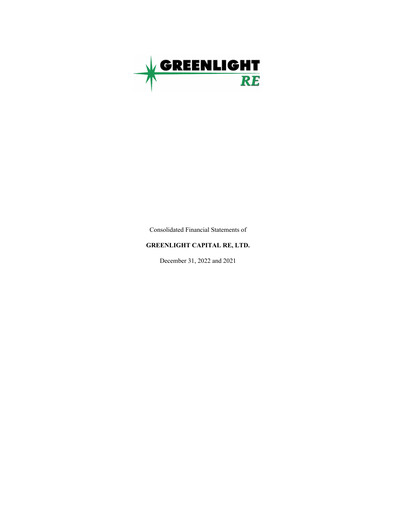 Thumbnail Greenlight Re Financial Statement 2022