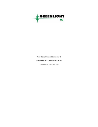 Thumbnail Greenlight Re Financial Statement 2023