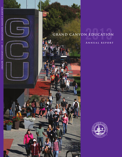 Thumbnail Grand Canyon Education Annual Report 2013