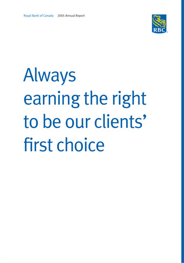 Thumbnail Royal Bank Of Canada Annual Report 2005