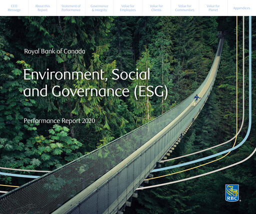 Thumbnail Royal Bank Of Canada ESG Report 2020