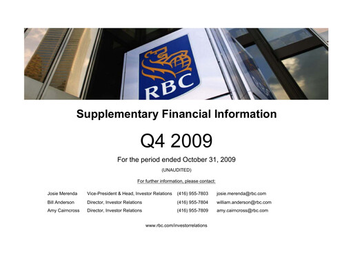Thumbnail Royal Bank Of Canada Financial Statement 2009