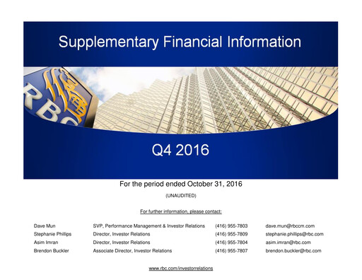 Thumbnail Royal Bank Of Canada Financial Statement 2016