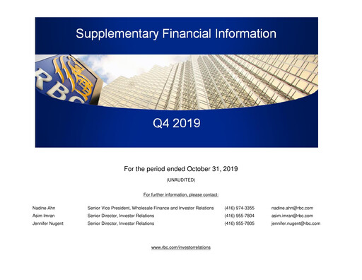 Thumbnail Royal Bank Of Canada Financial Statement 2019