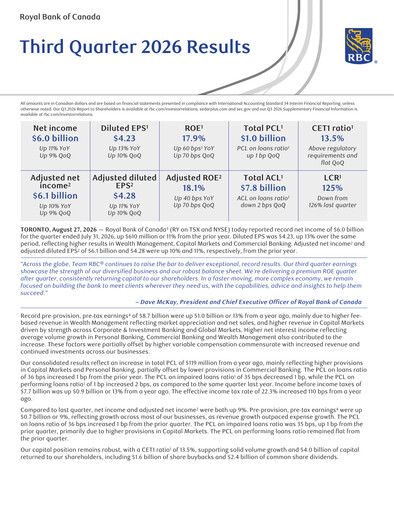 Vorschaubild Royal Bank Of Canada Quartalsbericht 2026-q3