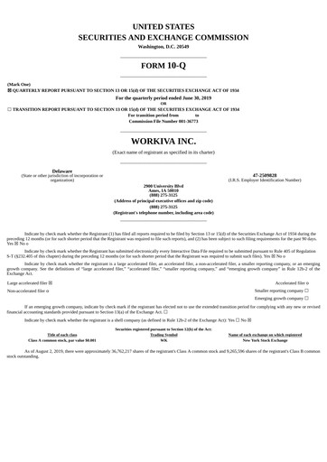 Thumbnail Workiva
 Quarterly Report 2019-q2